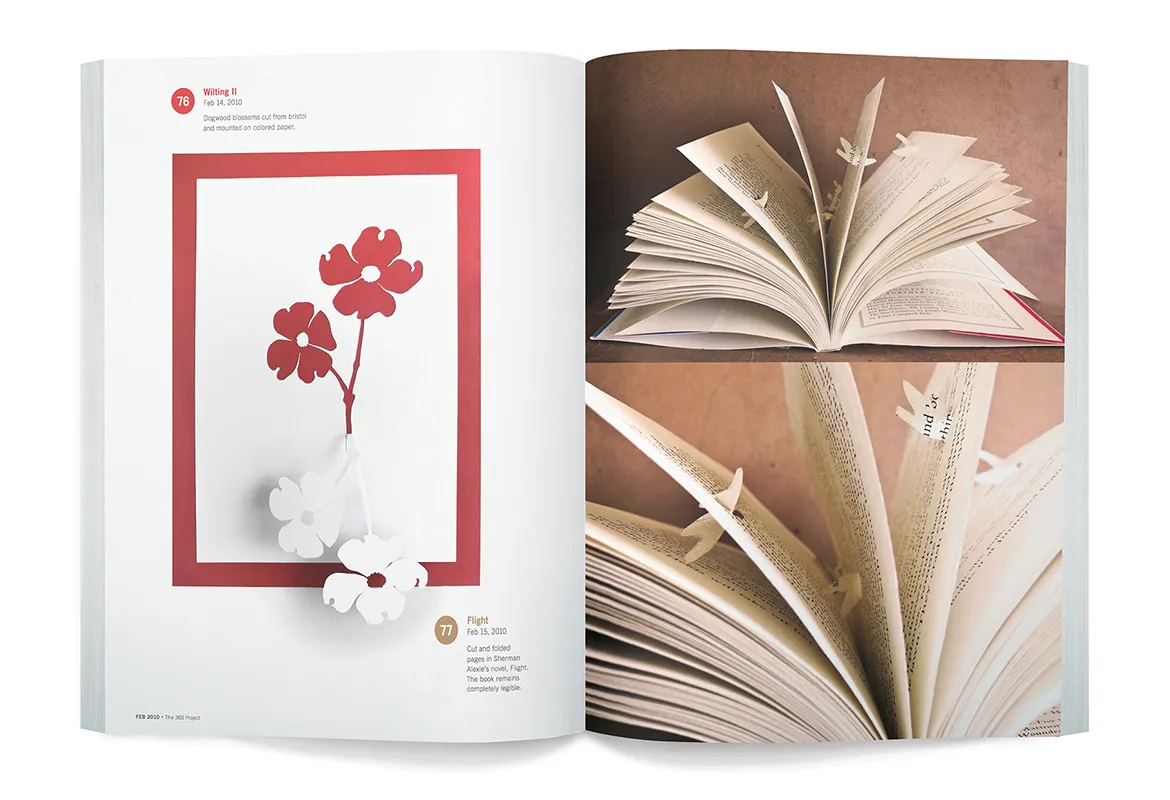 Spread from The 365 Project book