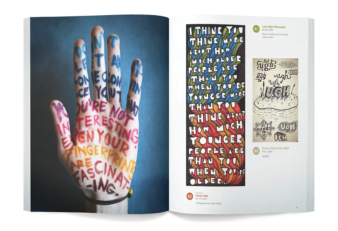 Spread from The 365 Project book