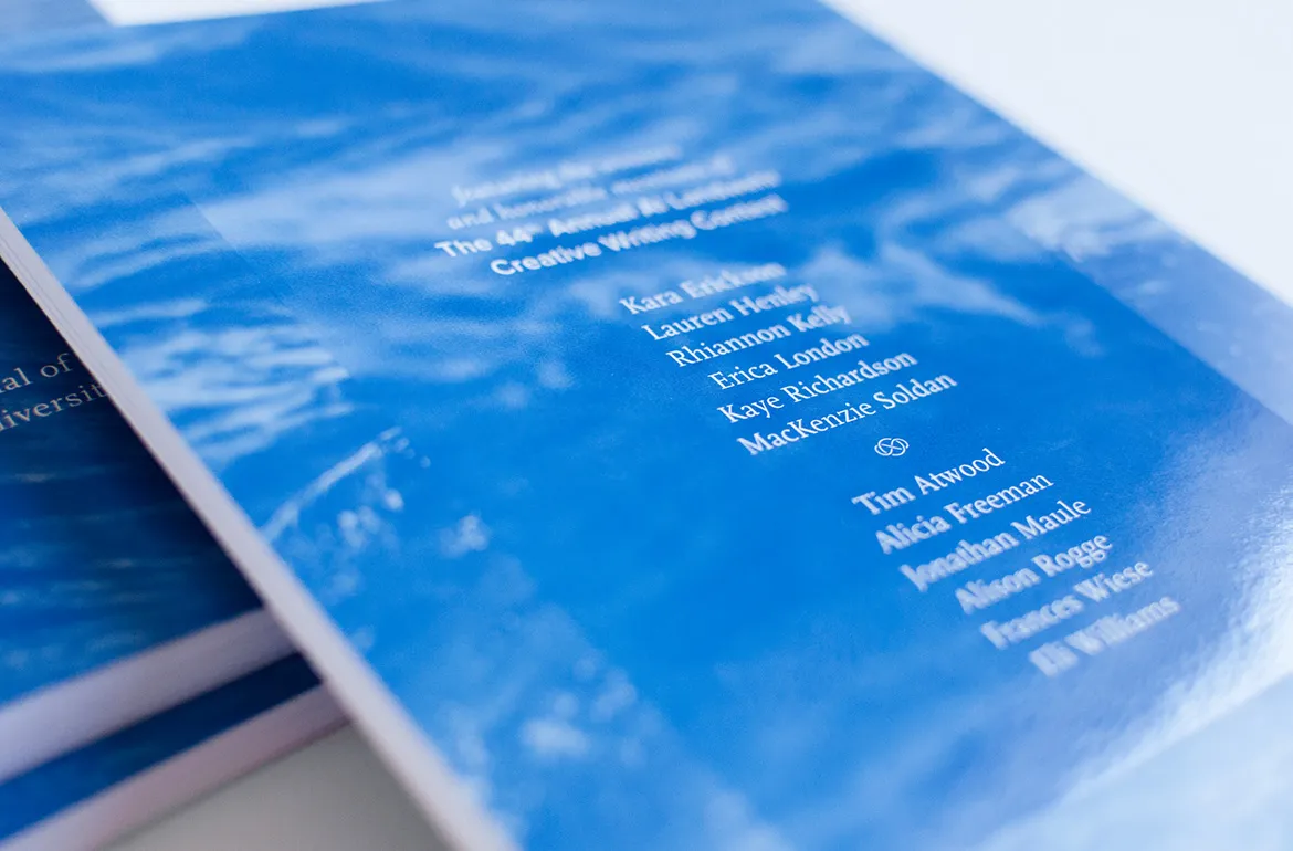 Back cover of the journal