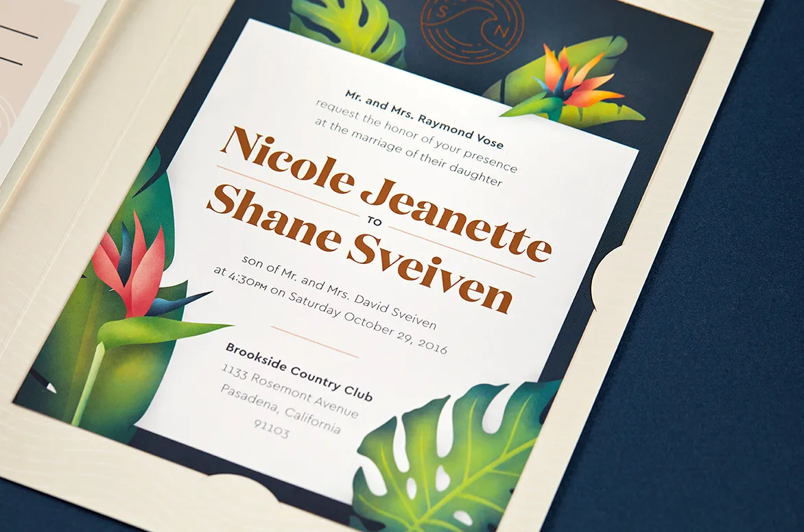 The main wedding invitation