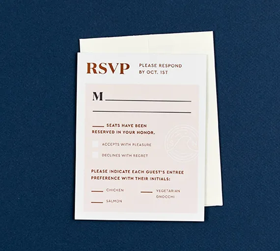 Printed RSVP card