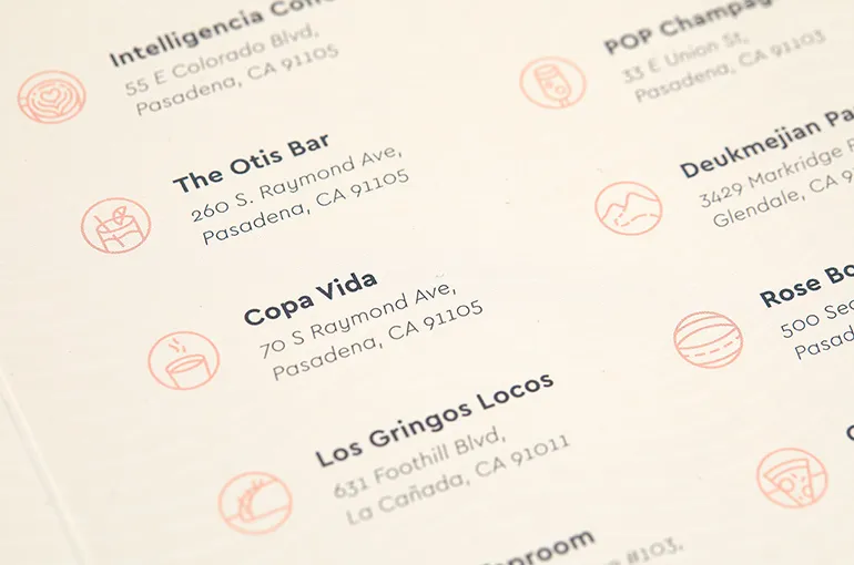 Detail of the custom icons