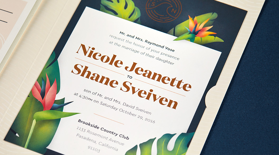 Sveiven invitation print design