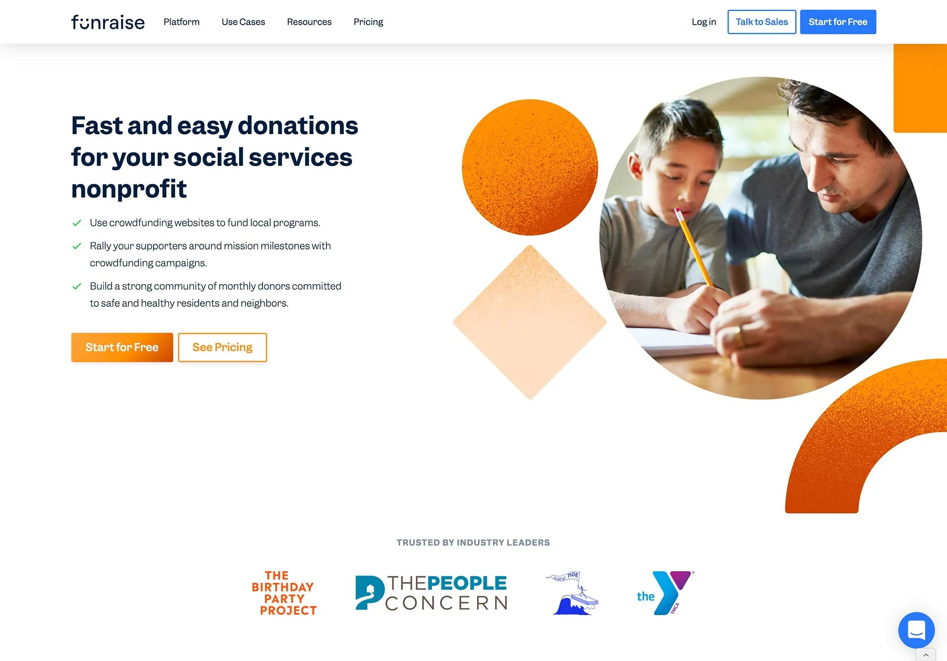 Community and social services landing page
