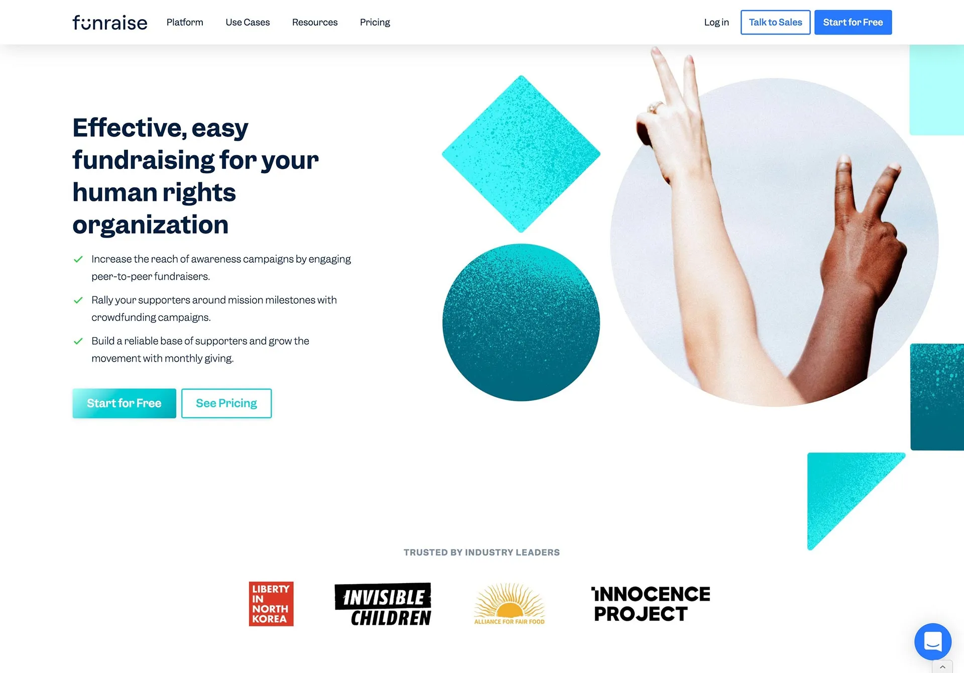 Human rights causes landing page