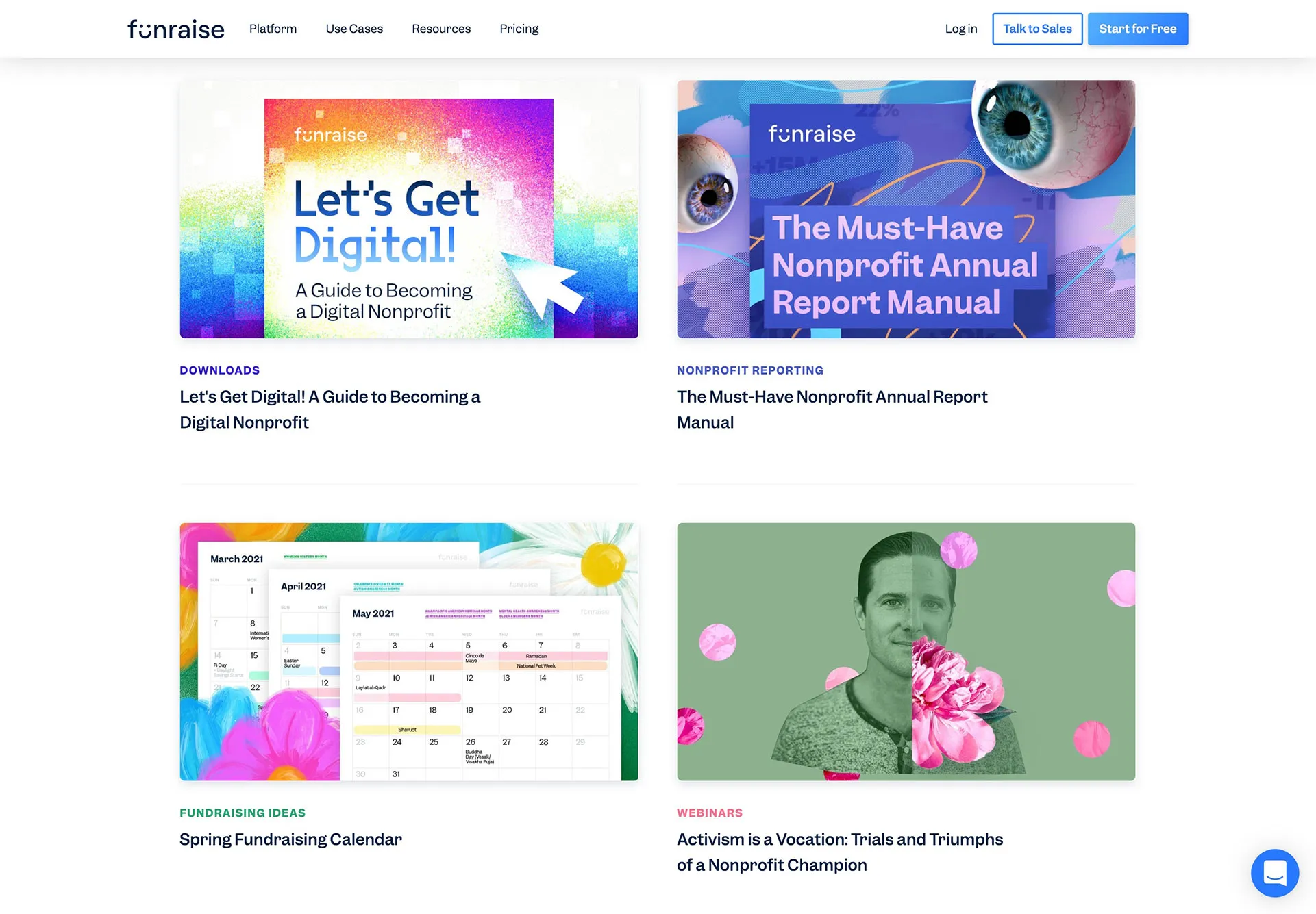 Funraise downloads and webinars for nonprofits