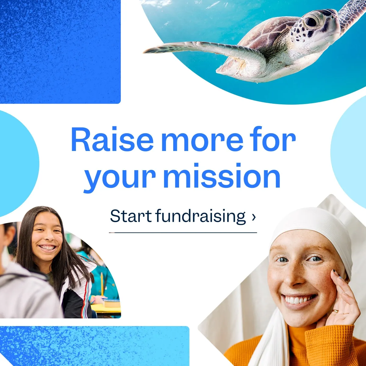 Funraise social feed ad: Raise more for your mission