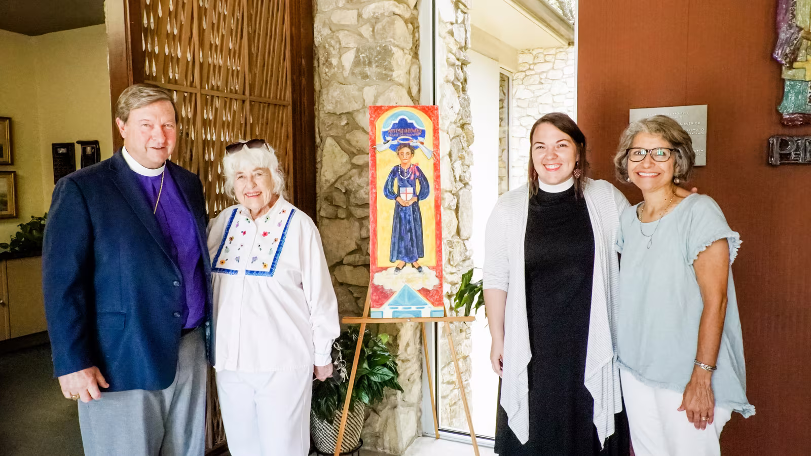 Bp. David M. Reed, Terry Gay Puckett, and St. Luke's Church, San Antonio representatives