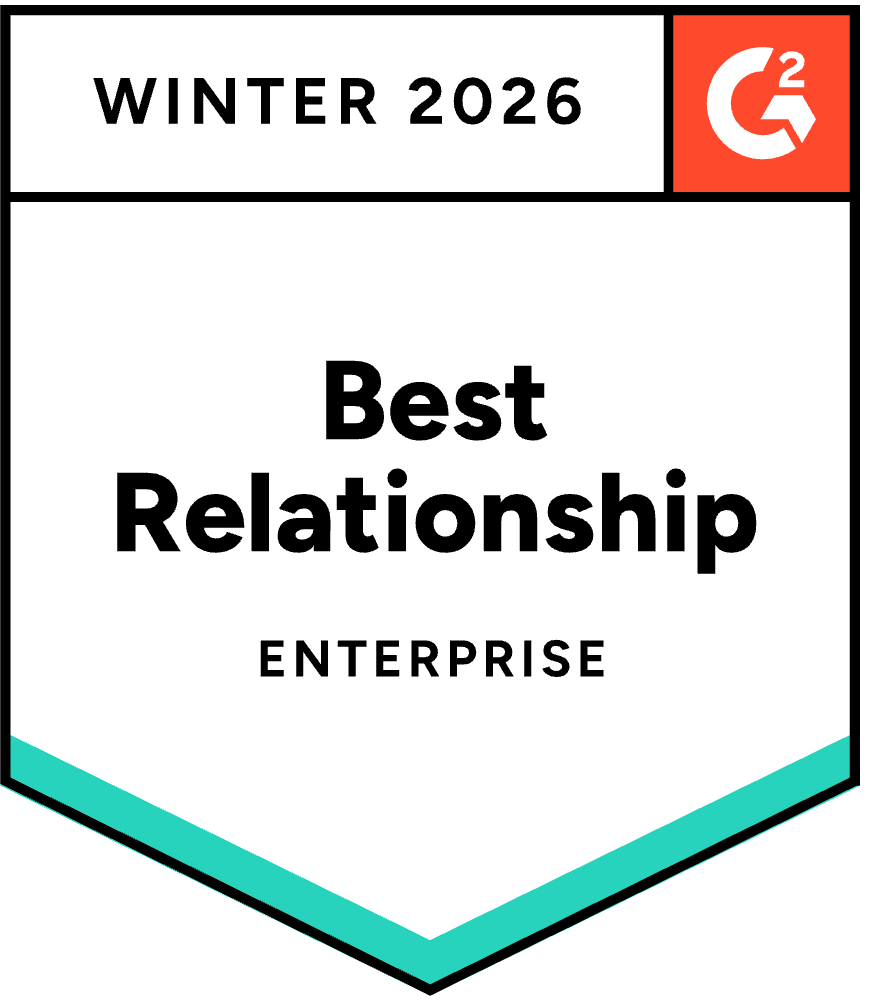 Best Relationship for Enterprise companies in Org Chart software G2 Badge