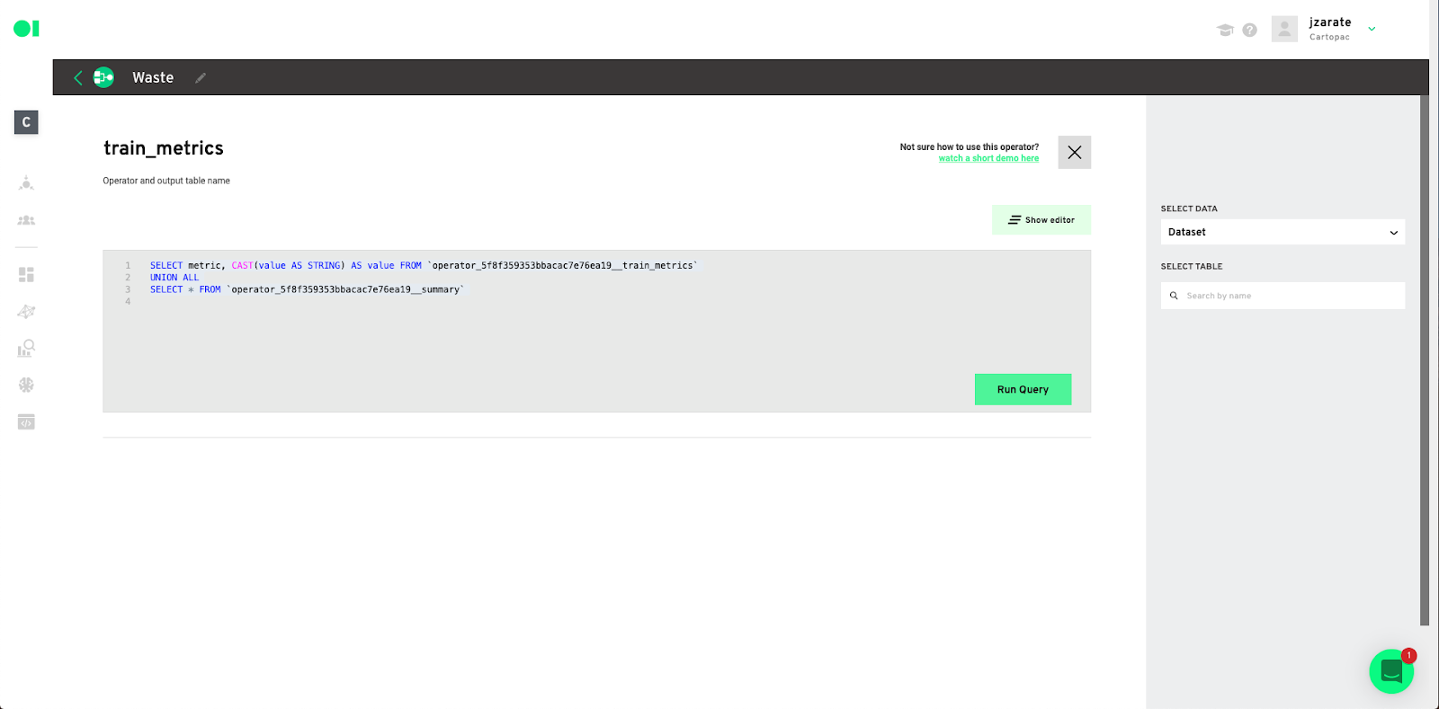 A data pipeline dashboard