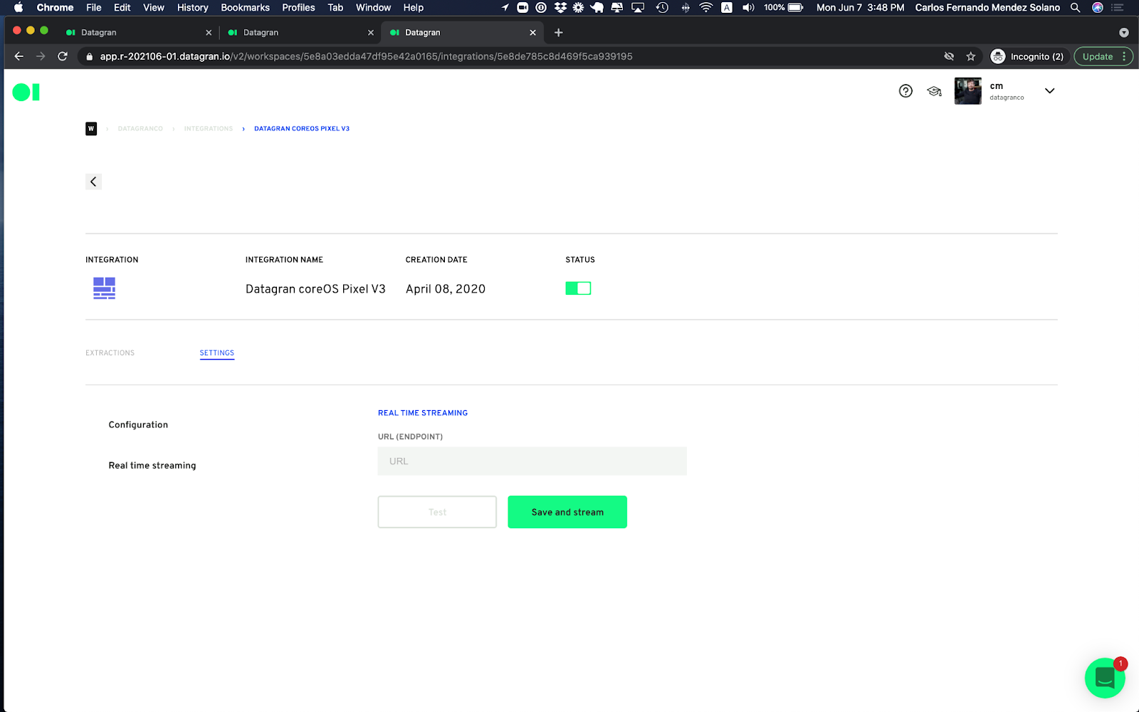 A data integration ashboard