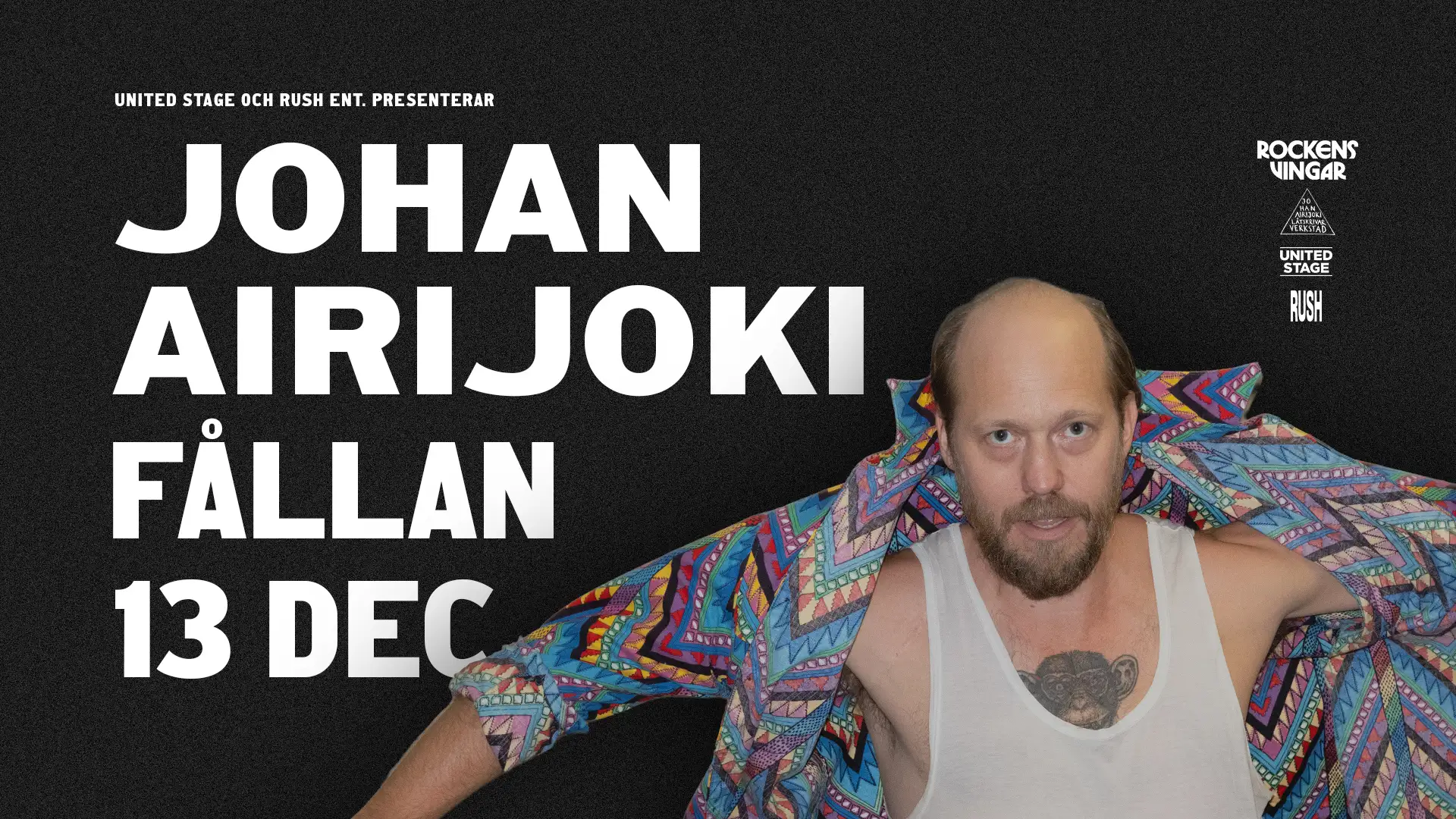 Konsert med Johan Airijoki på Fållan den 13 december 2025