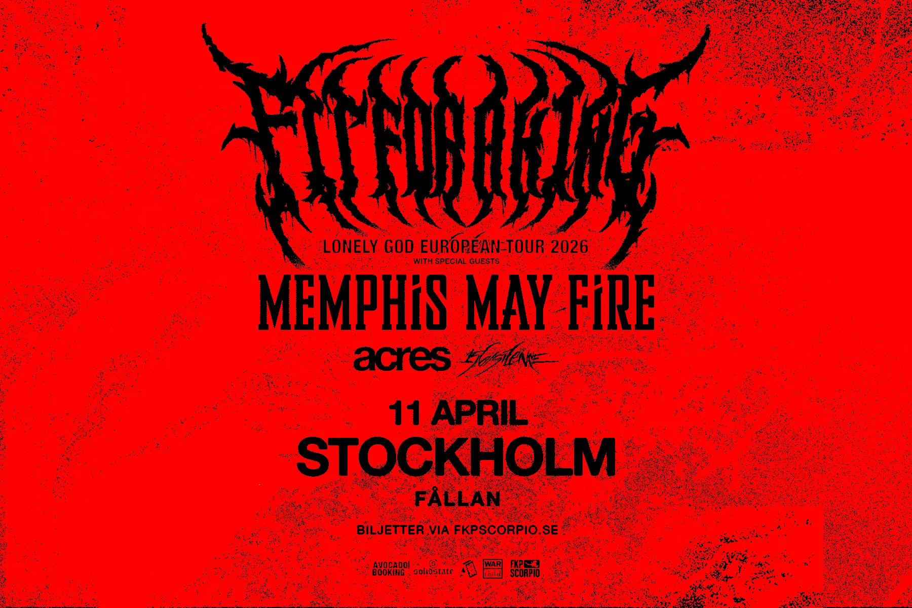 Konsert med Fit for a King på Fållan den 11 april 2026