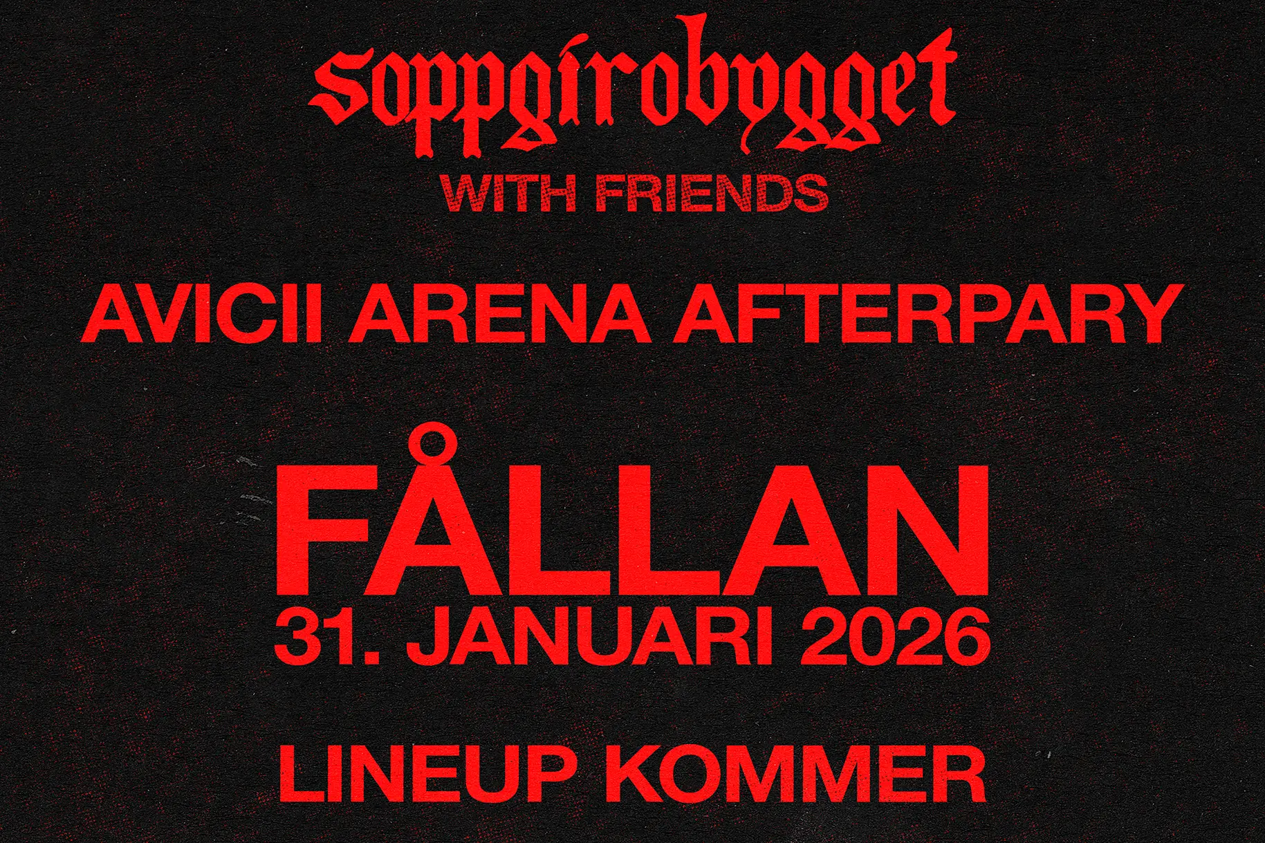 Soppgirobygget efterfest på Fållan den 31 januari 2026