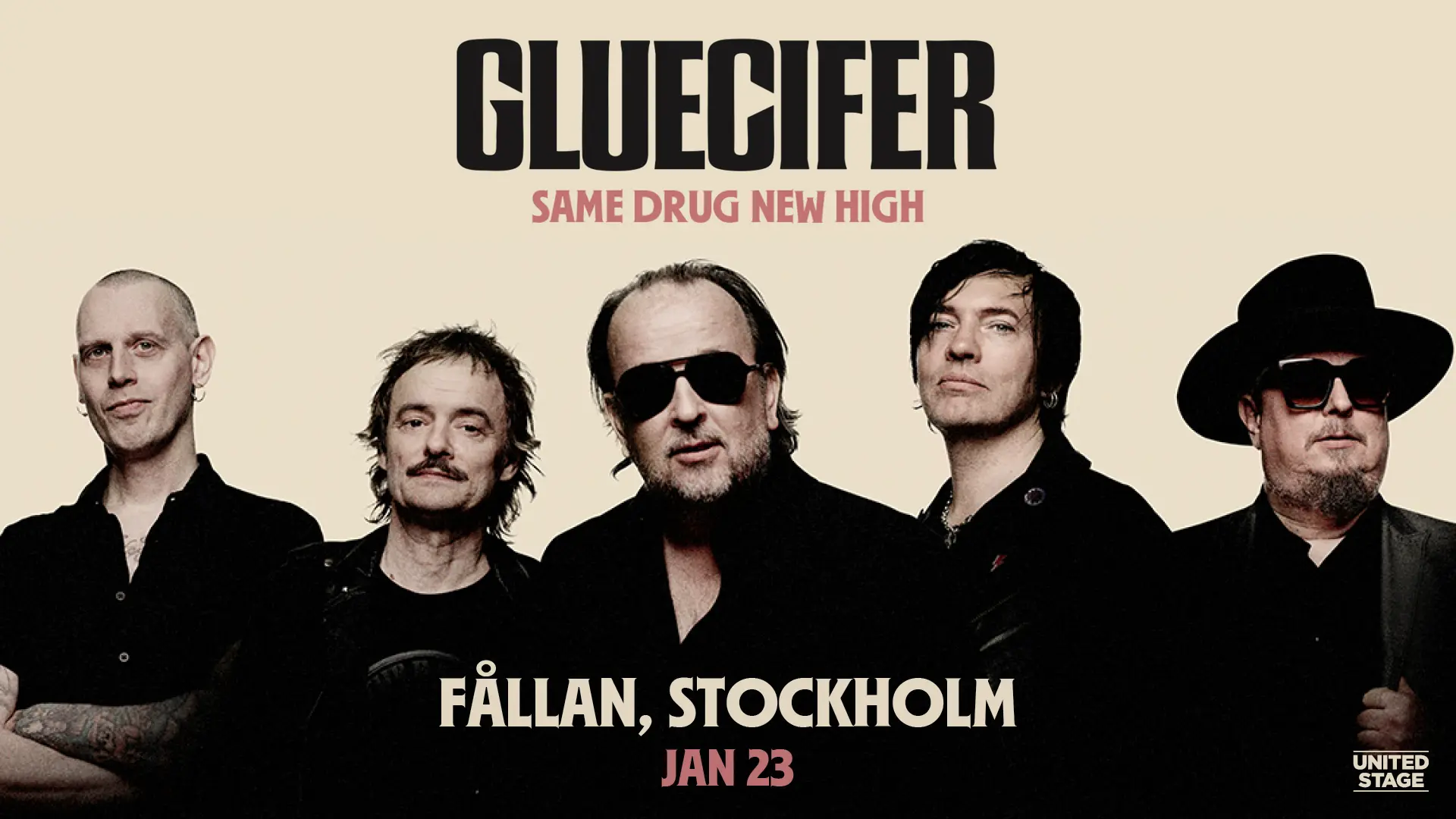 Konsert med Gluecifer på Fållan i Stockholm den 23 Januari 2026