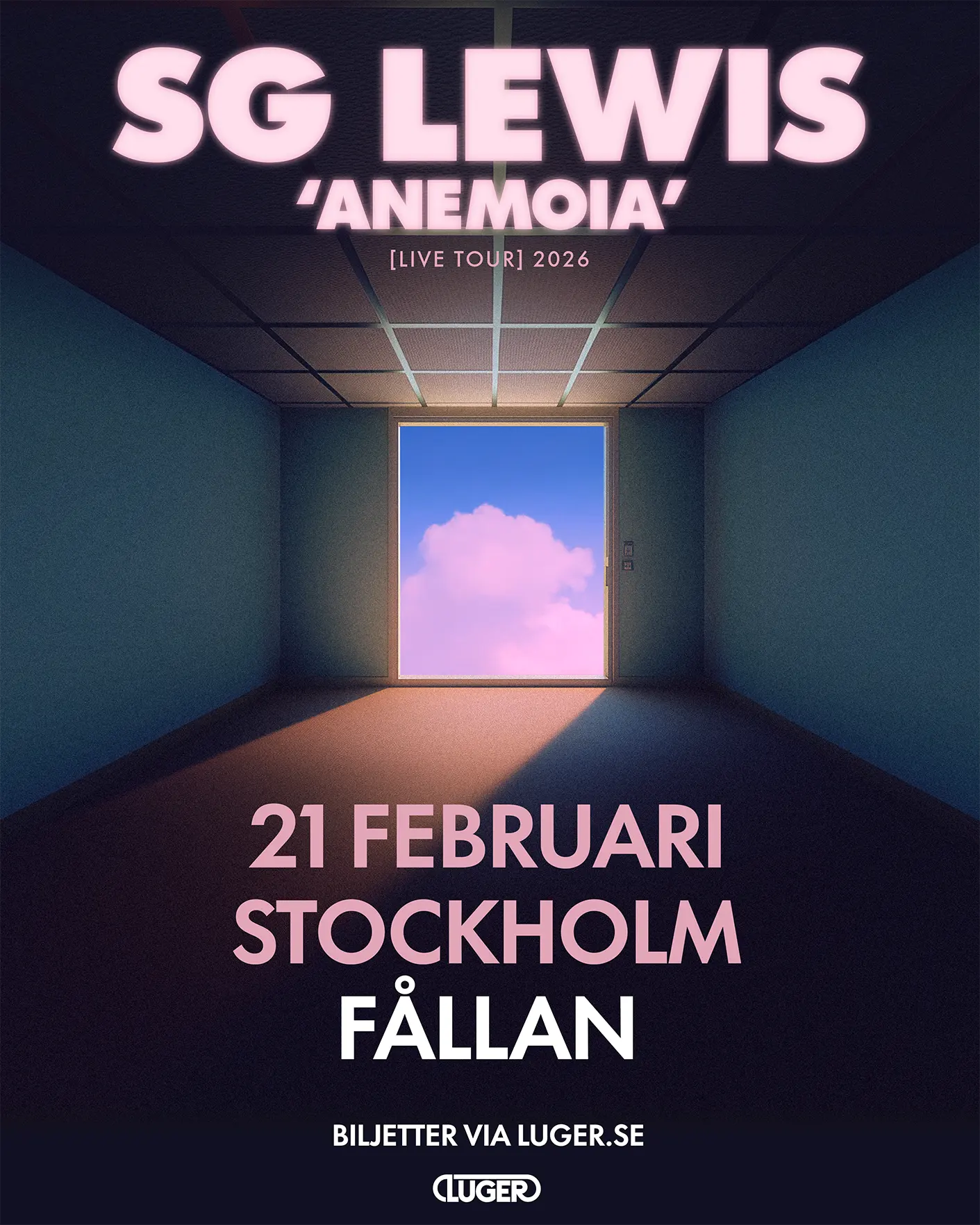 Konsert med SG LEWIS på Fållan i Stockholm den 21 februari 2026