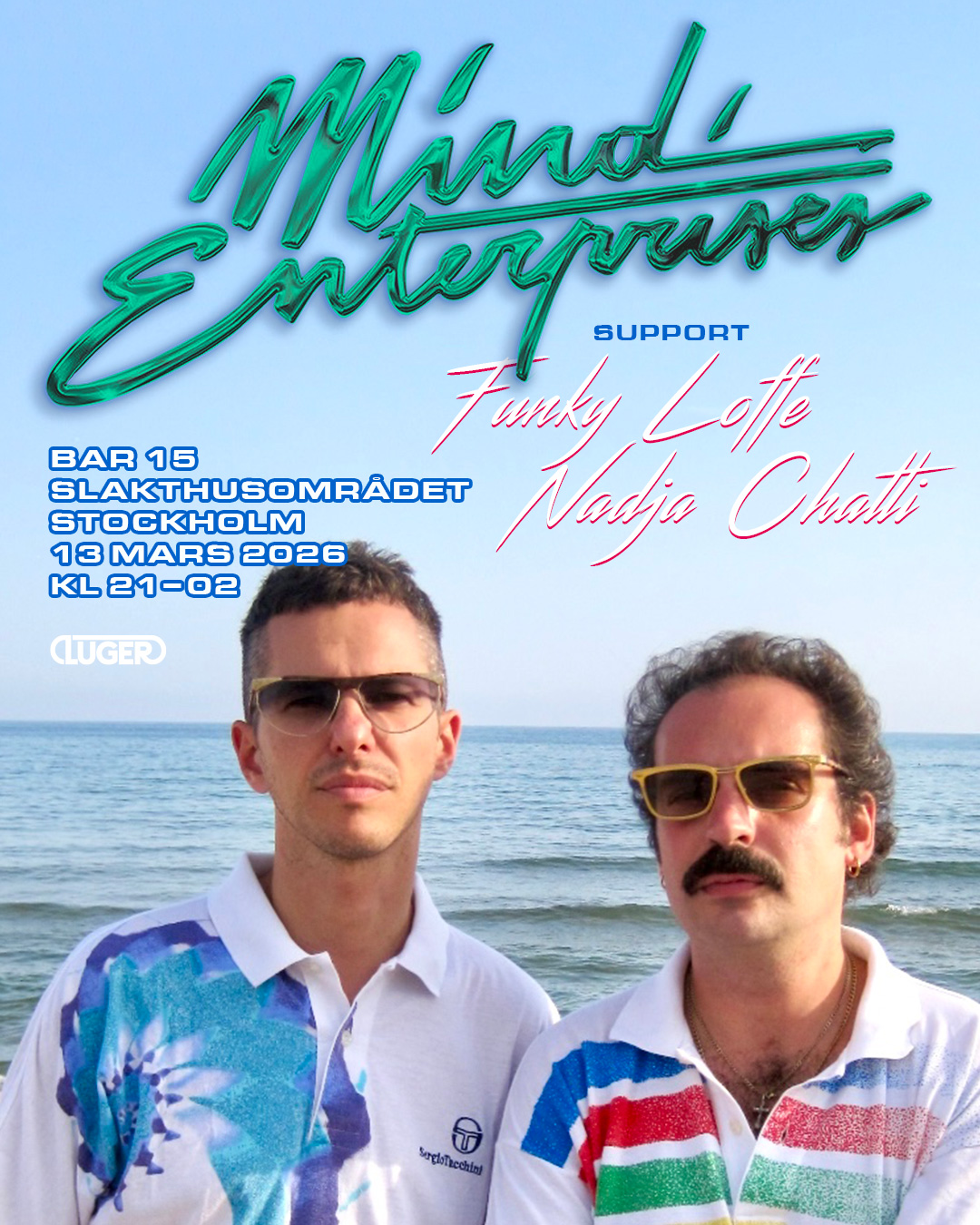 Spelning med Mind Enterprises på BAR15 i Slakthusområdet i Stockholm den 13 mars 2026