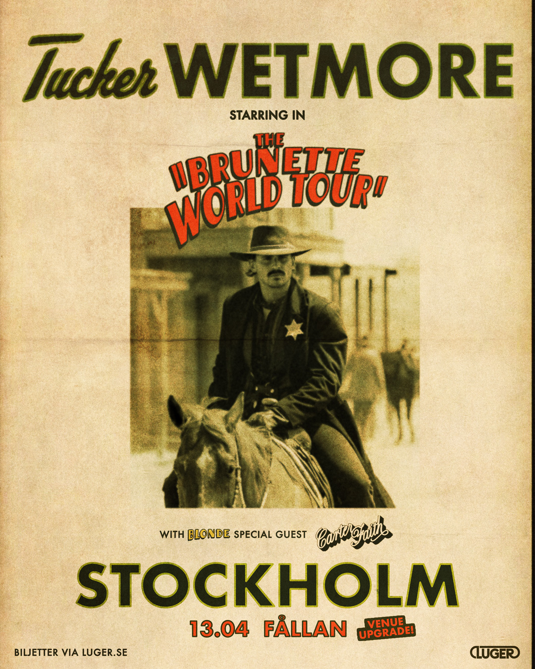 Konsert med Tucker Wetmore på Fållan den 13 april 2026