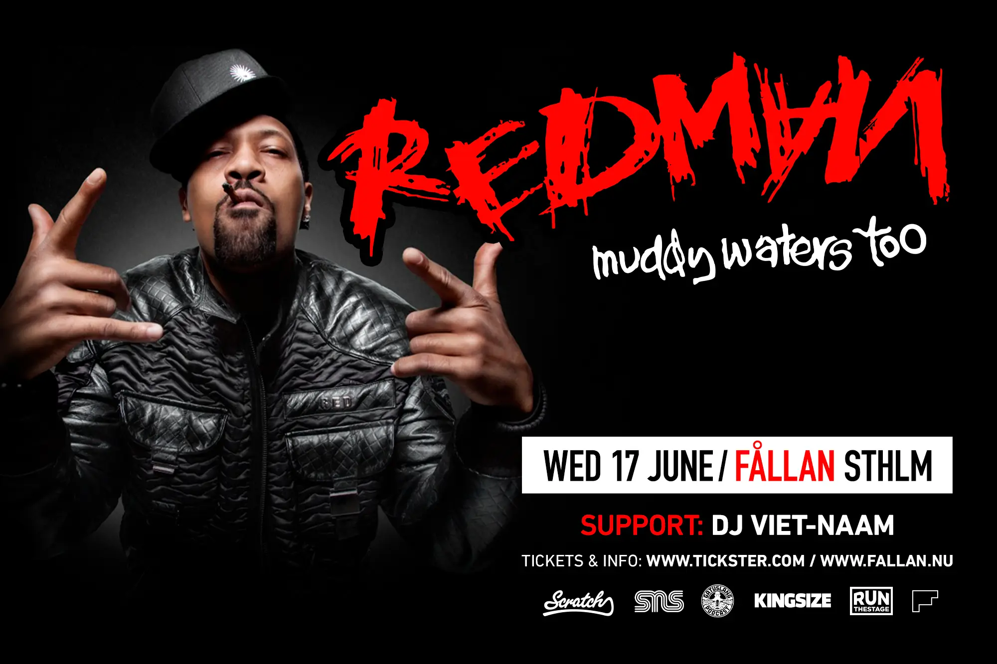 Konsert med Redman på Fållan i Stockholm den 17 juni 2026