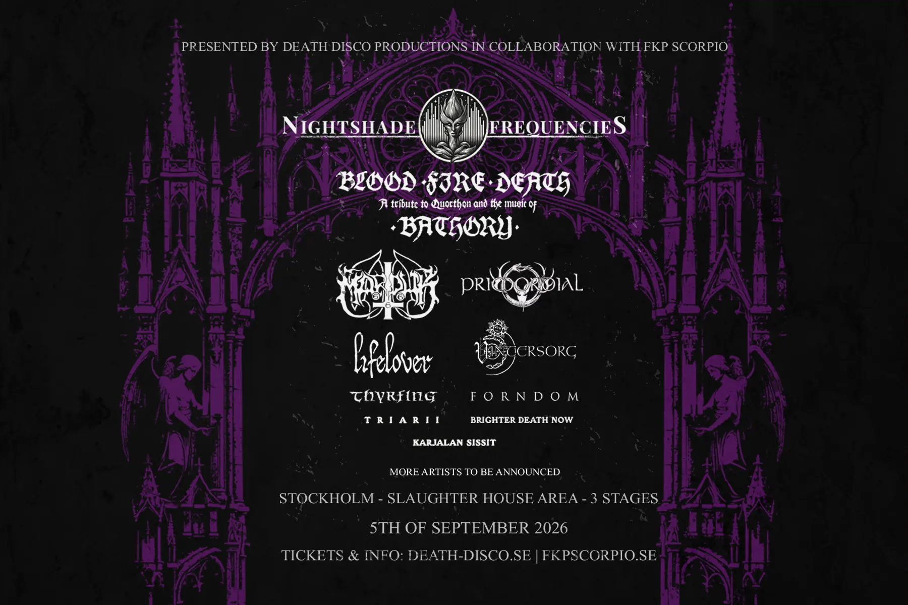 Metal Festval i Slakthusområdet den 5 september 2026 