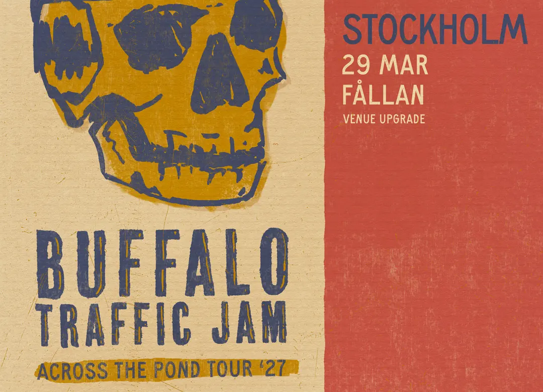 Buffalo Traffic Jam konsert på Fållan den 29 mars 2027