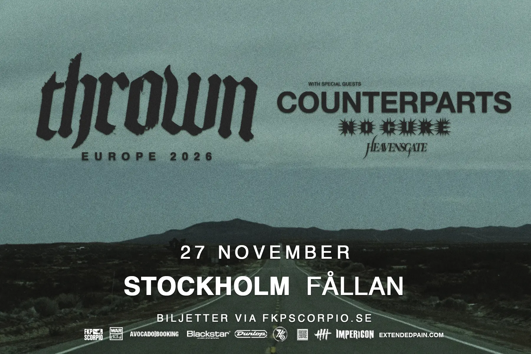 Konsert med Thrown på Fålllan den 27 november 2026