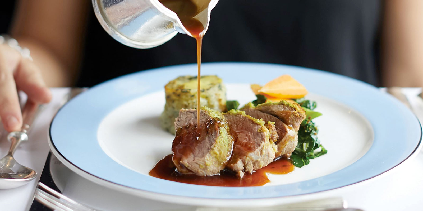 Dining aboard the Belmond British Pullman