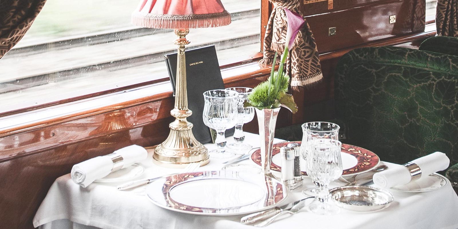 Dining aboard the Belmond Venice Simplon-Orient-Express