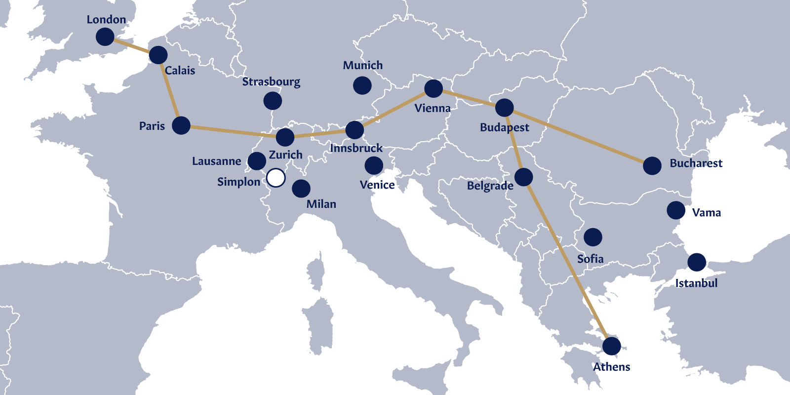 Alberg Orient Express Route