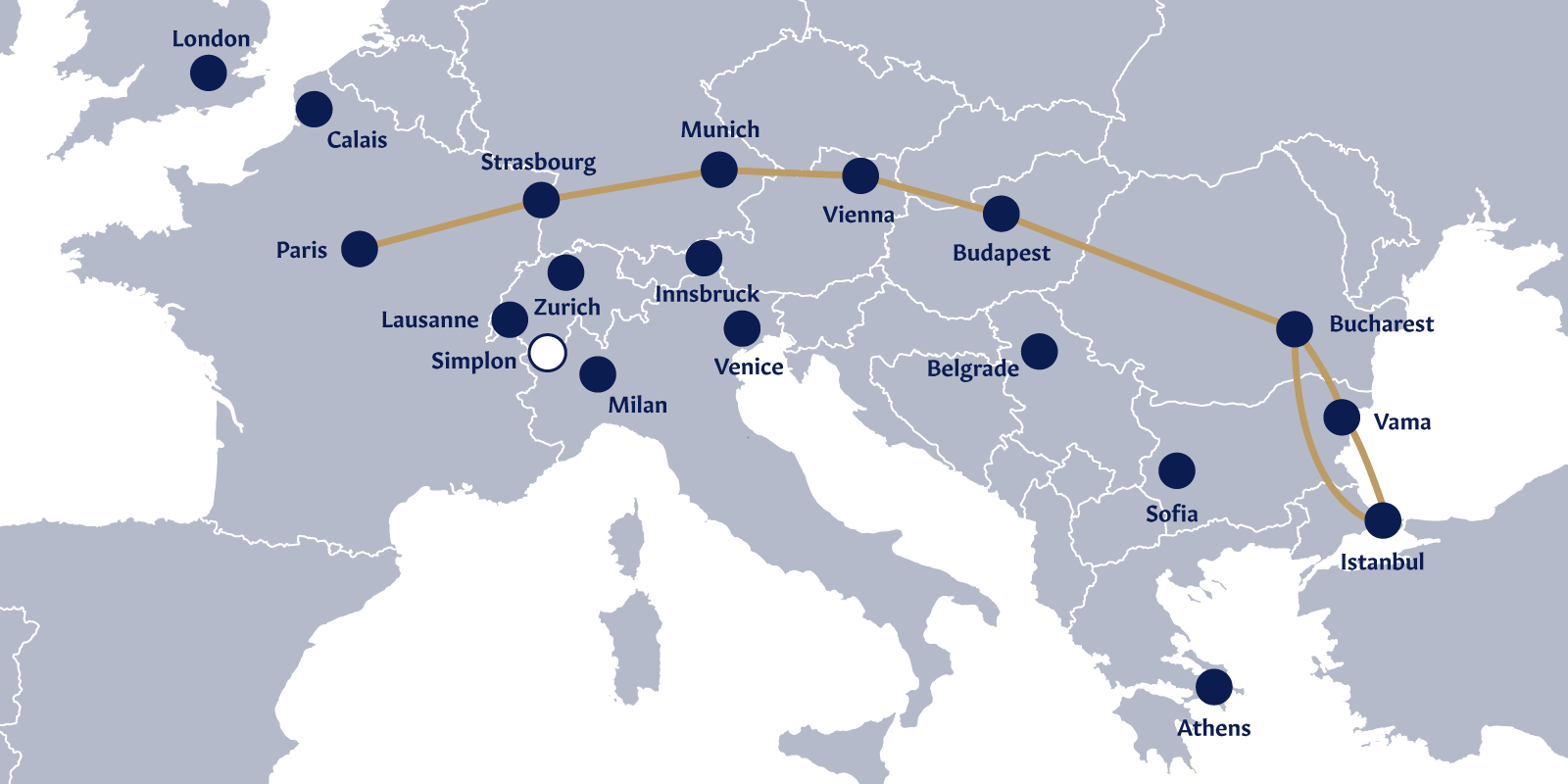 Orient Express Route Map