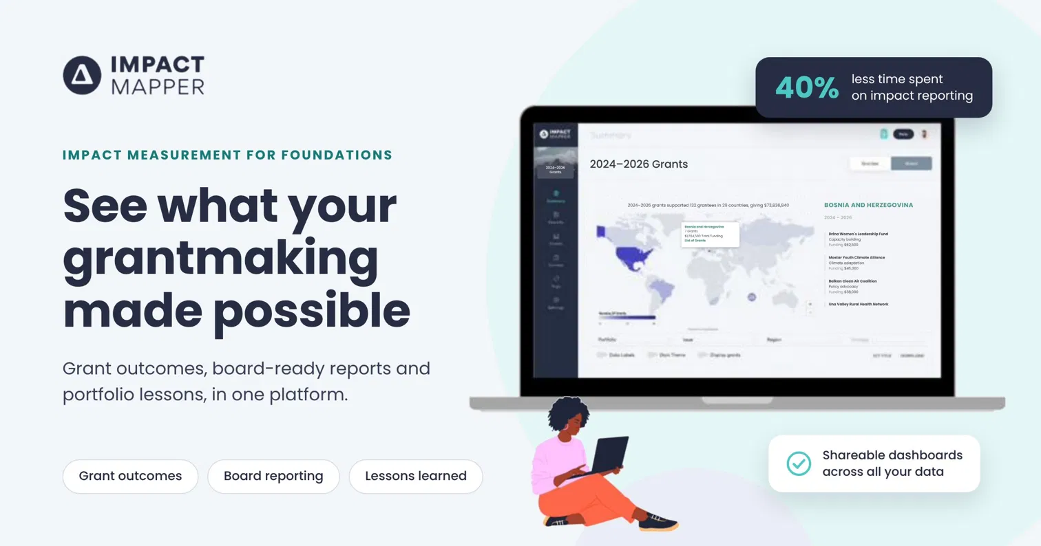 Impact Reporting Software for Foundations: Learning from your Qualitative and Quantitaive Data