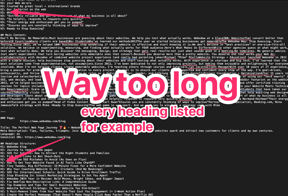 SitemapTo-LLM generator output