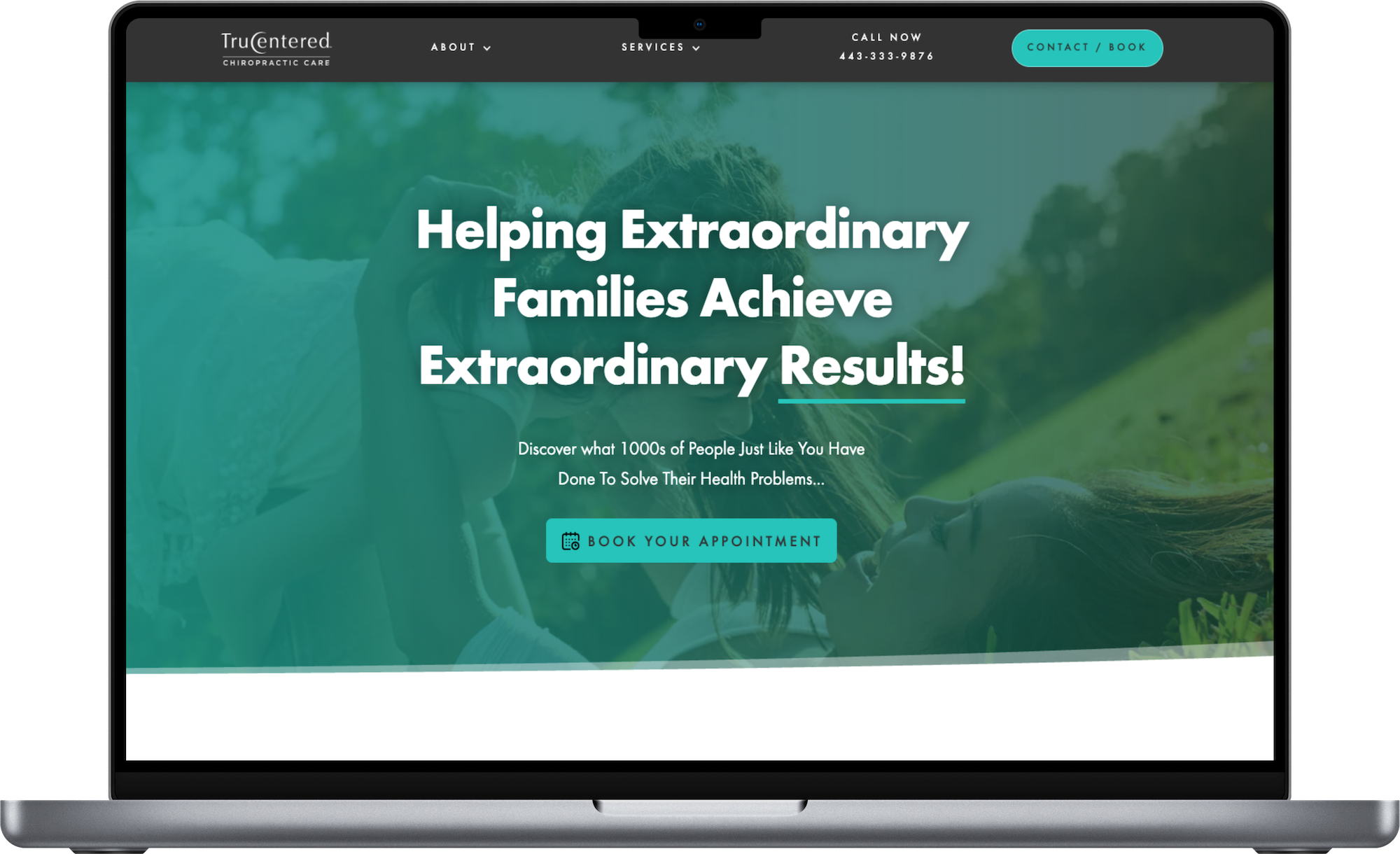 chiropractor web design mockup by Webodew