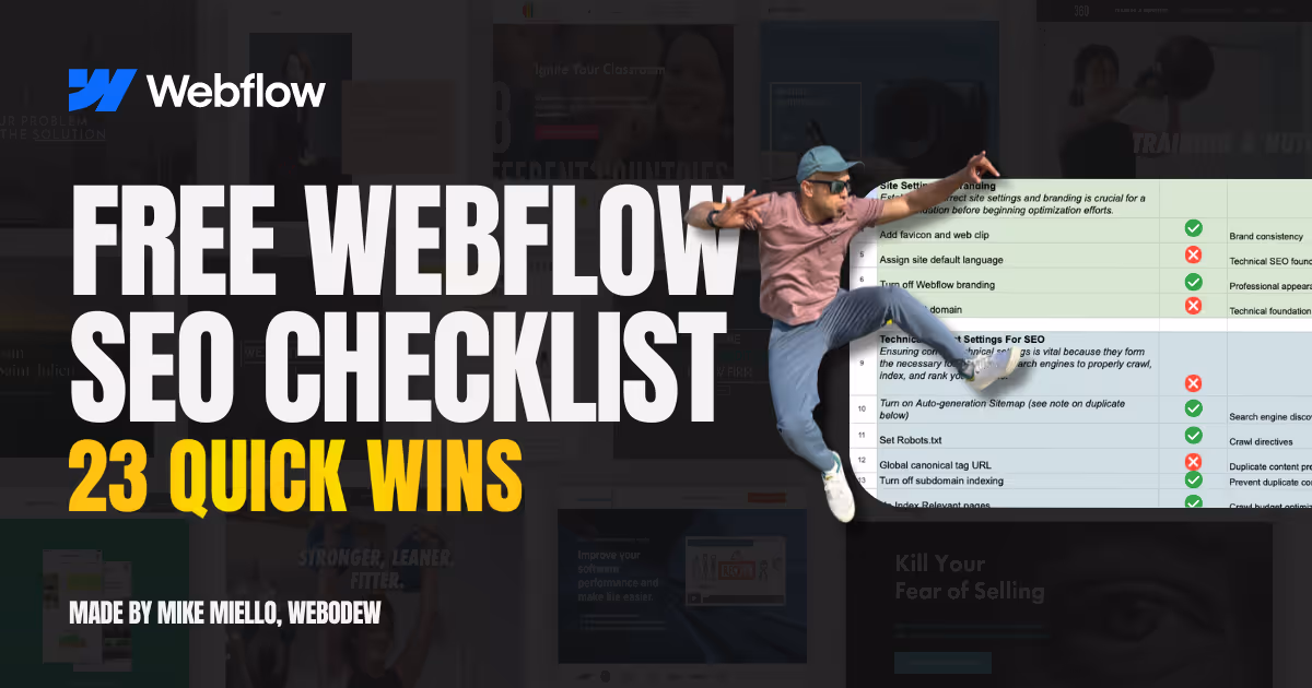 webflow seo checklist