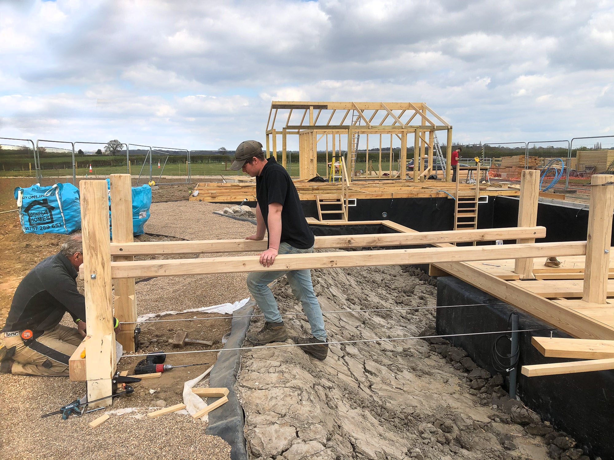 Cabin and walkway construction