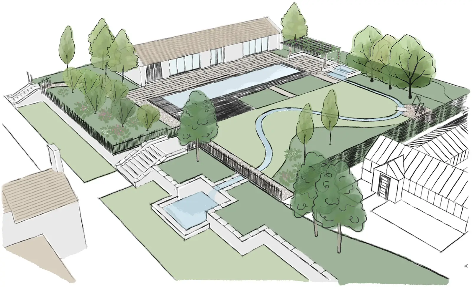 Living Pool Drawing