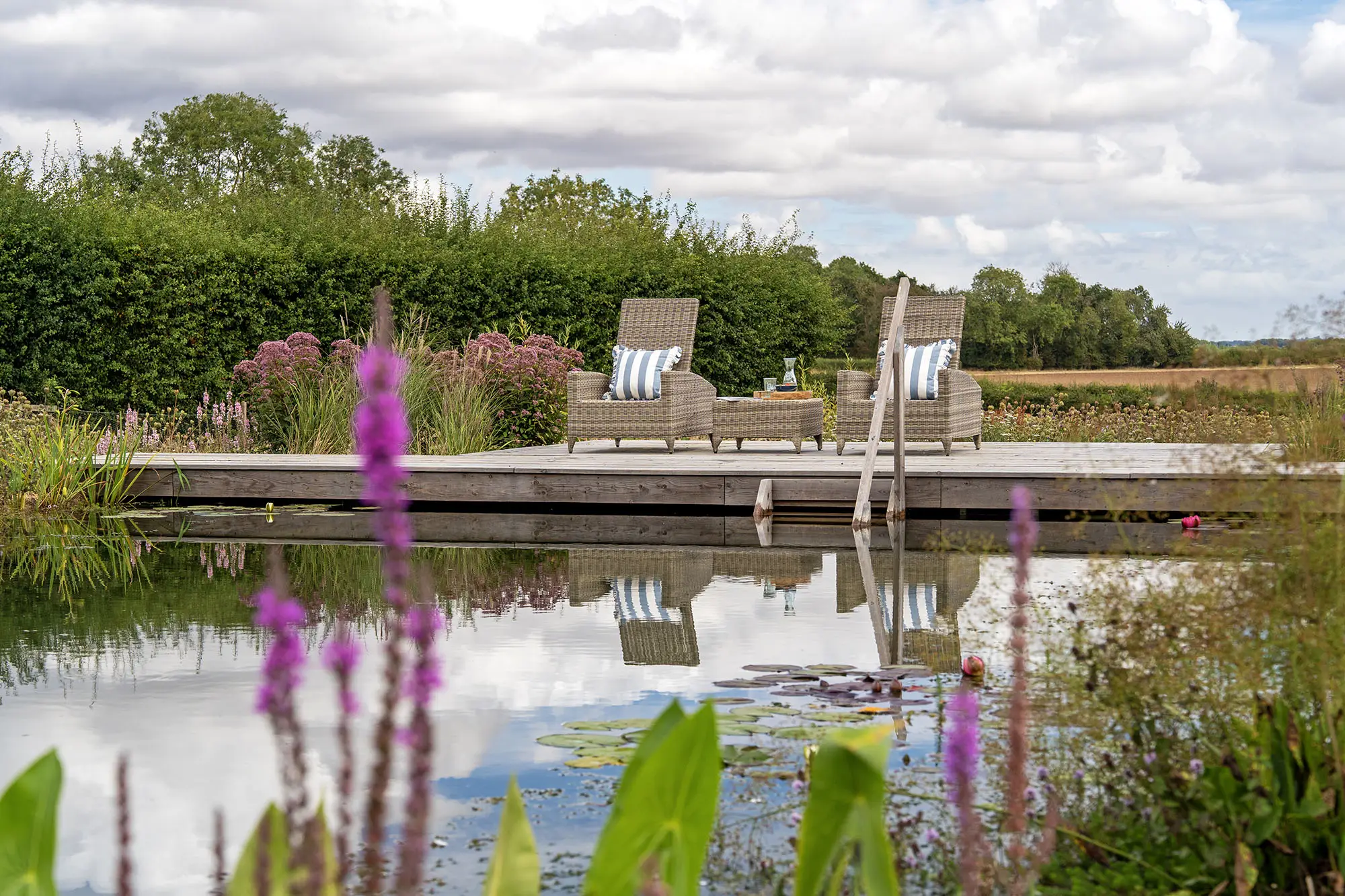 Swimming Pond and Chairs