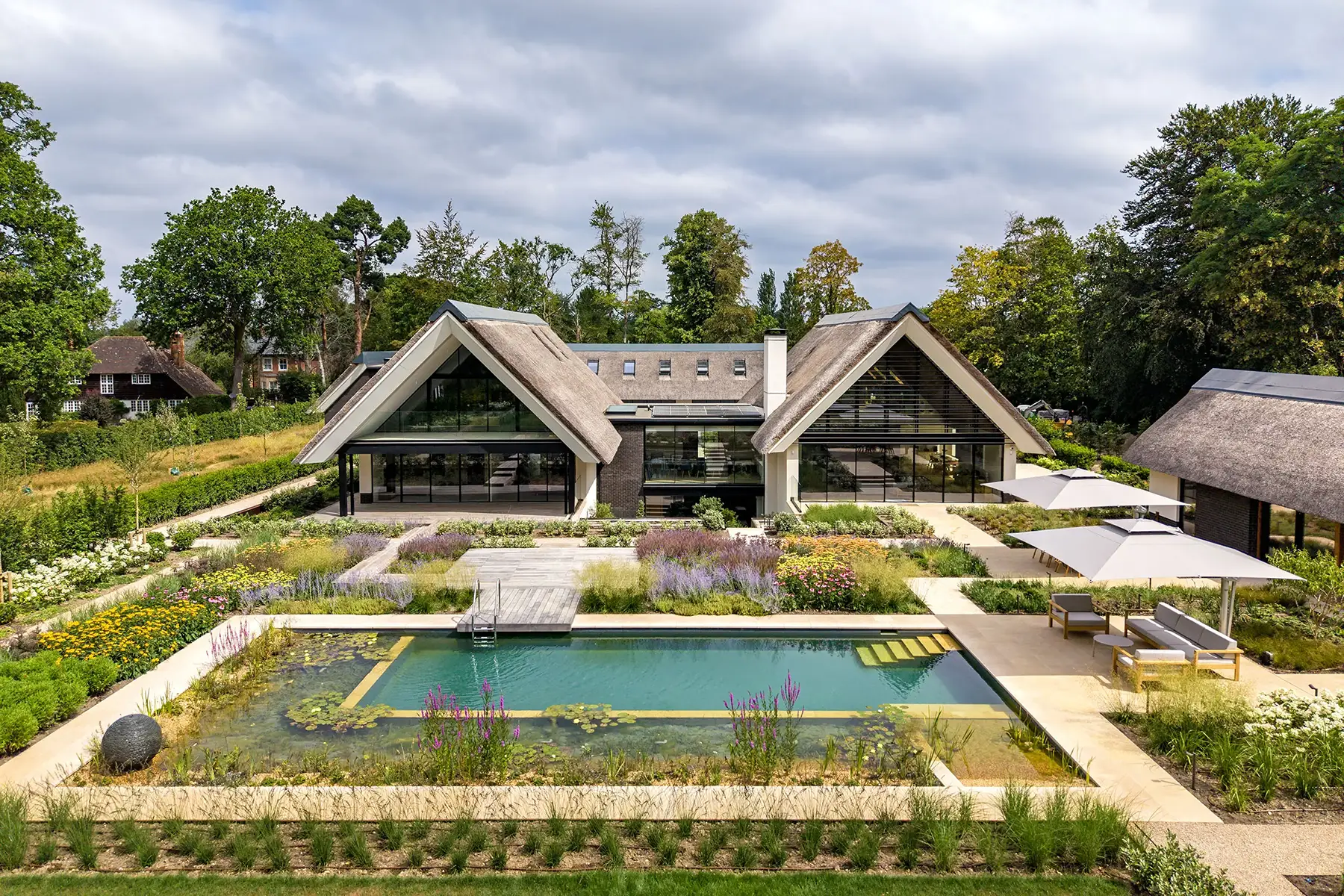 Hampshire Natural Swimming Pool and gardens