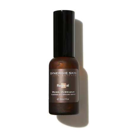 Synergie’s ReVeal alcohol-free chemical exfoliating serum is ideal for sensitive skin.