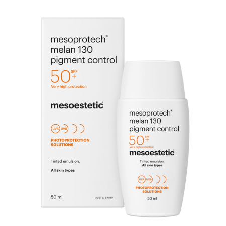 Mesoprotech Melan 130 Pigment Control offers broad-spectrum protection to reduce the risk of pigmentation and sun damage.