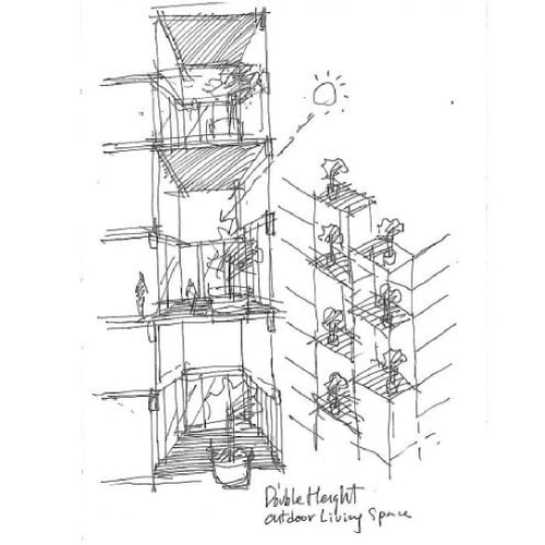 惠友原見築原廣司手繪設計圖