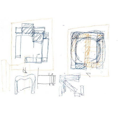 惠友原見築原廣司手繪設計圖