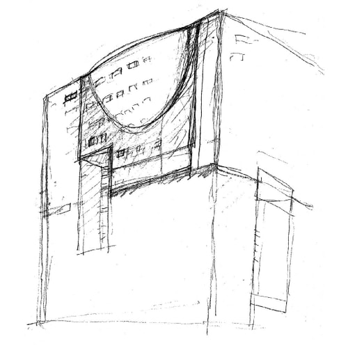 惠友遠見原廣司手繪草稿圖