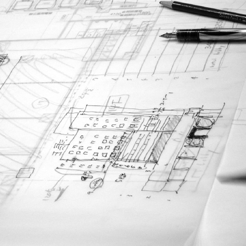 惠友遠見原廣司手繪草稿圖