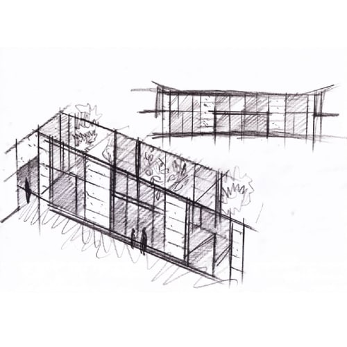 極上惠友設計手稿. Architectural hand-sketch