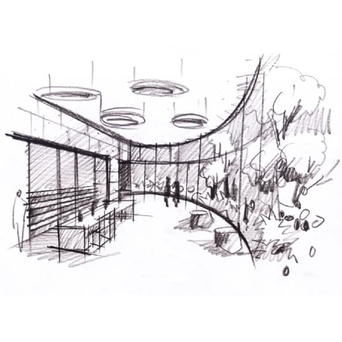 極上惠友設計手稿. Architectural hand-sketch