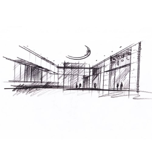 極上惠友設計手稿. Architectural hand-sketch