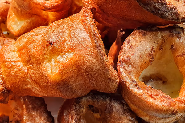 Close up of Yorkshire puddings