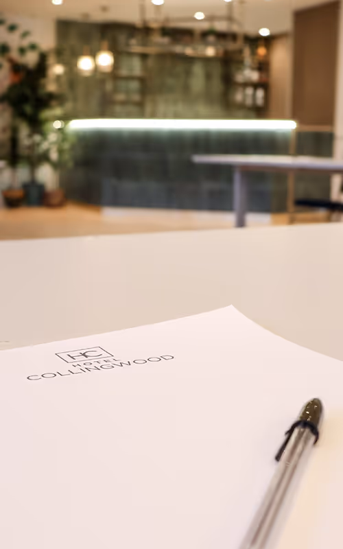 The Boardroom in the hotel Collingwood can accommodate meetings sizes of up to 20 guests