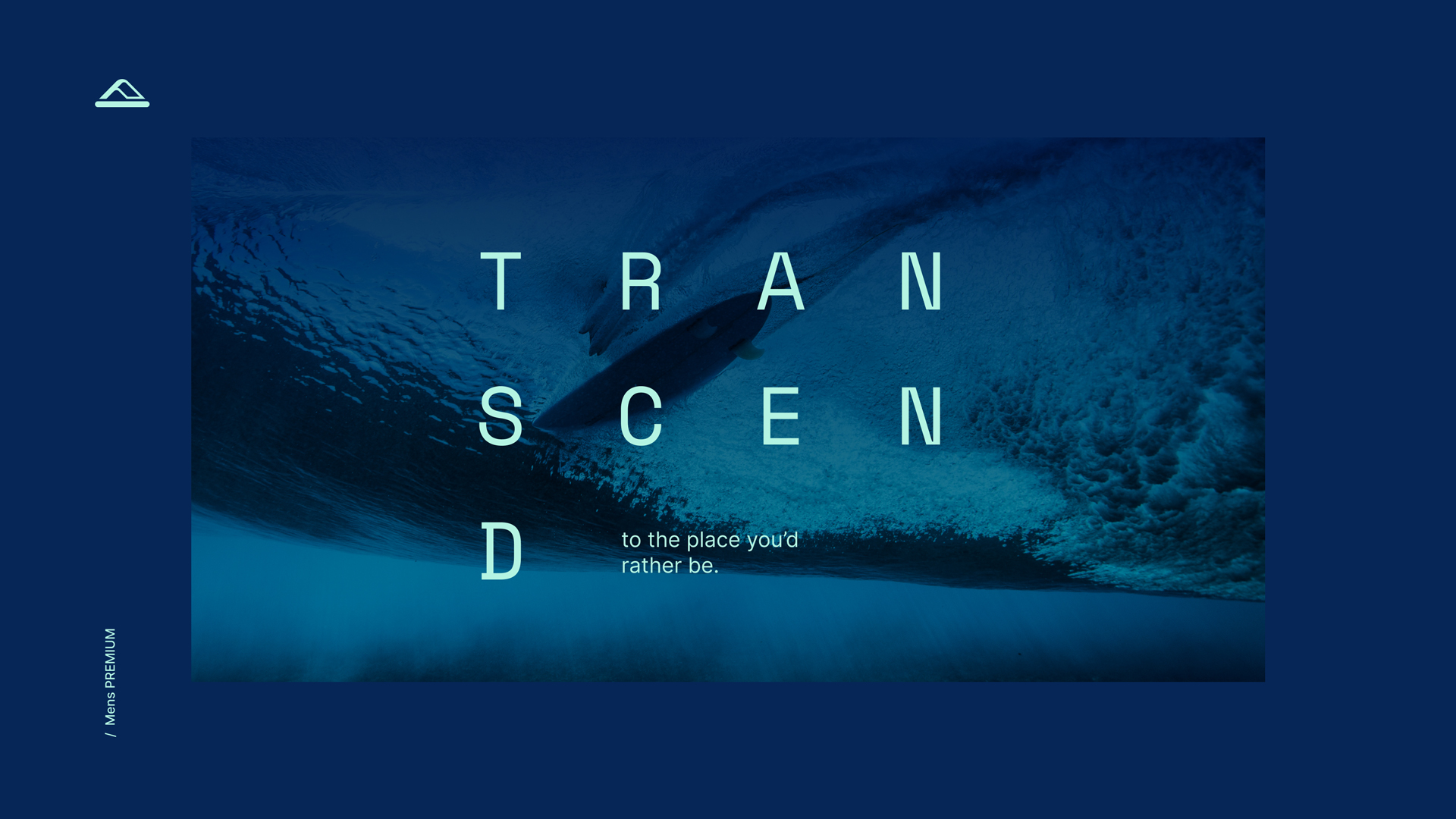 Brand guideline spread for Reef Surf brand's men's premium line.